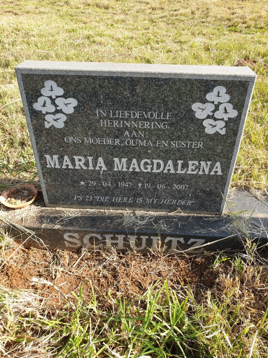 SCHULTZ Maria Magdalena 1947-2007