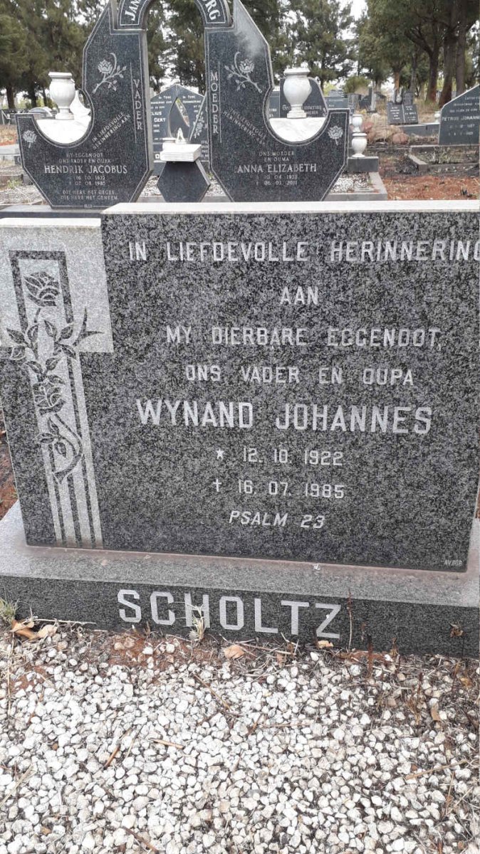 SCHOLTZ Wynand Johannes 1922-1985