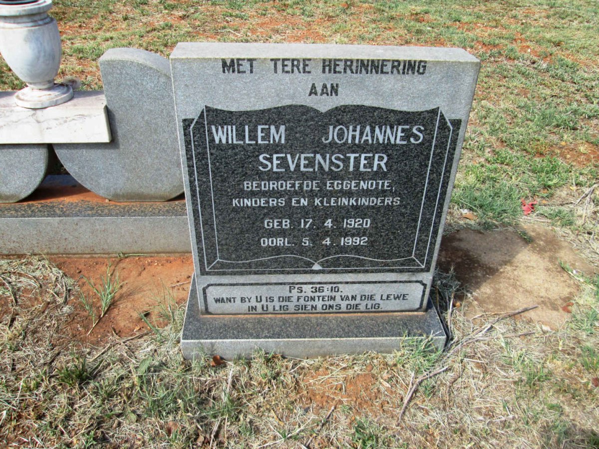 SEVENSTER Willem Johannes 1920-1992