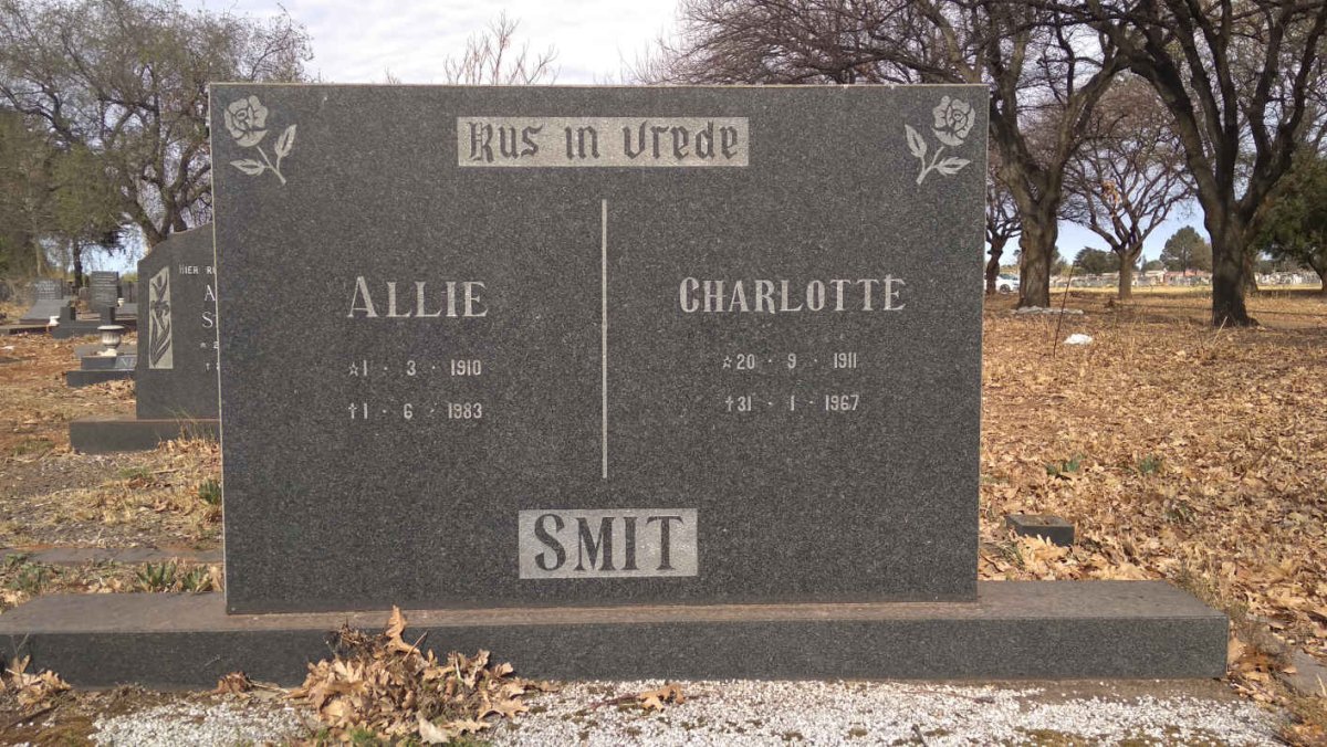 SMIT Allie 1910-1983 &amp; Charlotte 1911-1967