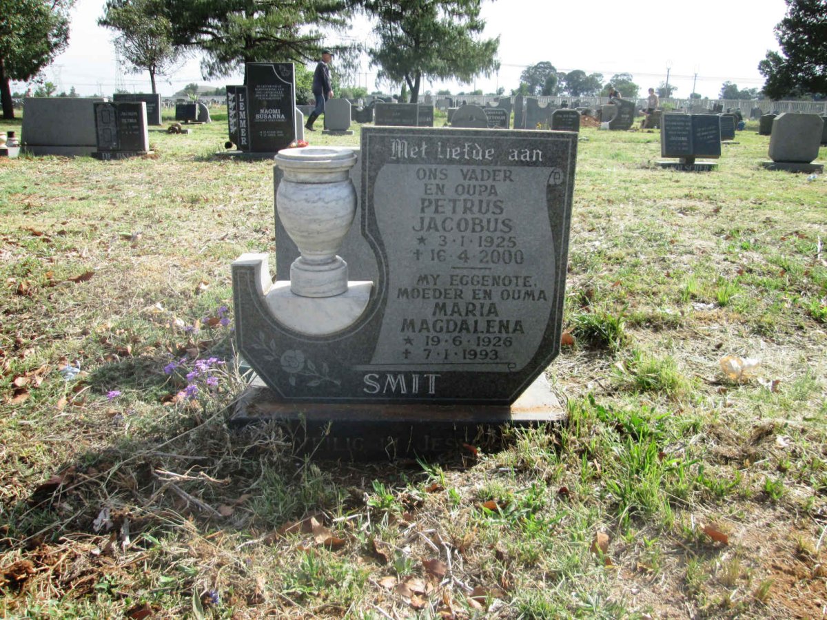 SMIT Petrus Jacobus 1925-2000 &amp; Maria Magdalena 1926-1993