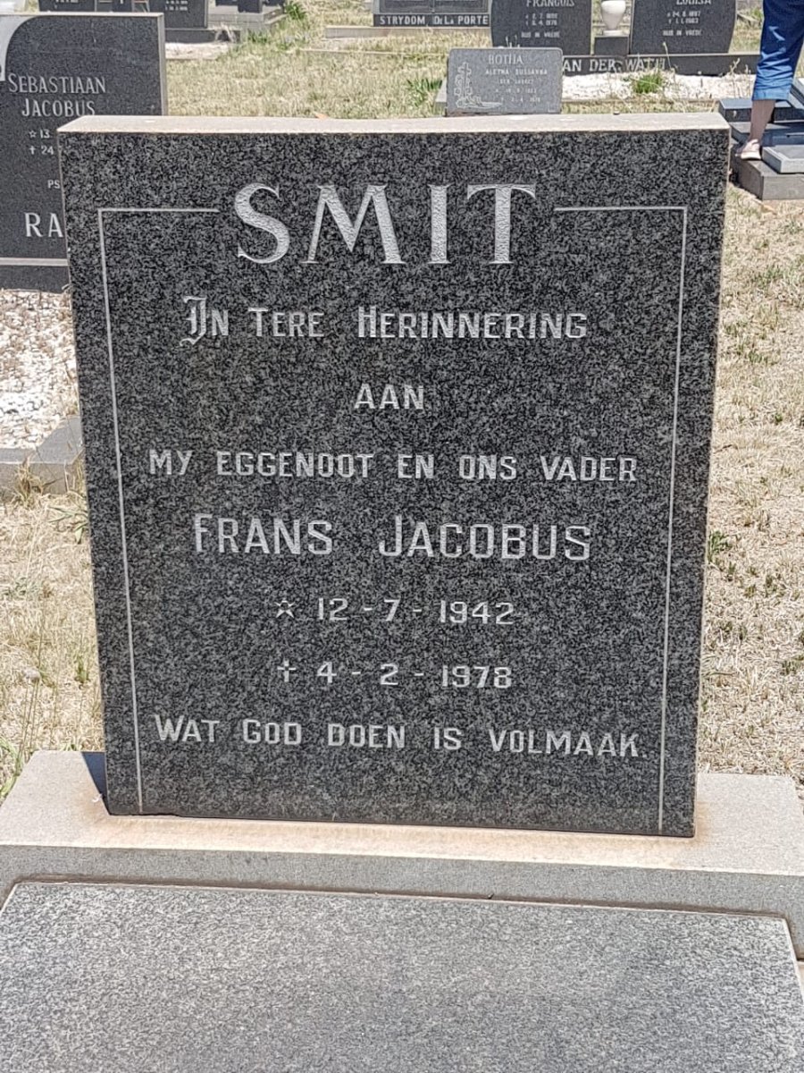 SMIT Frans Jacobus 1942-1978