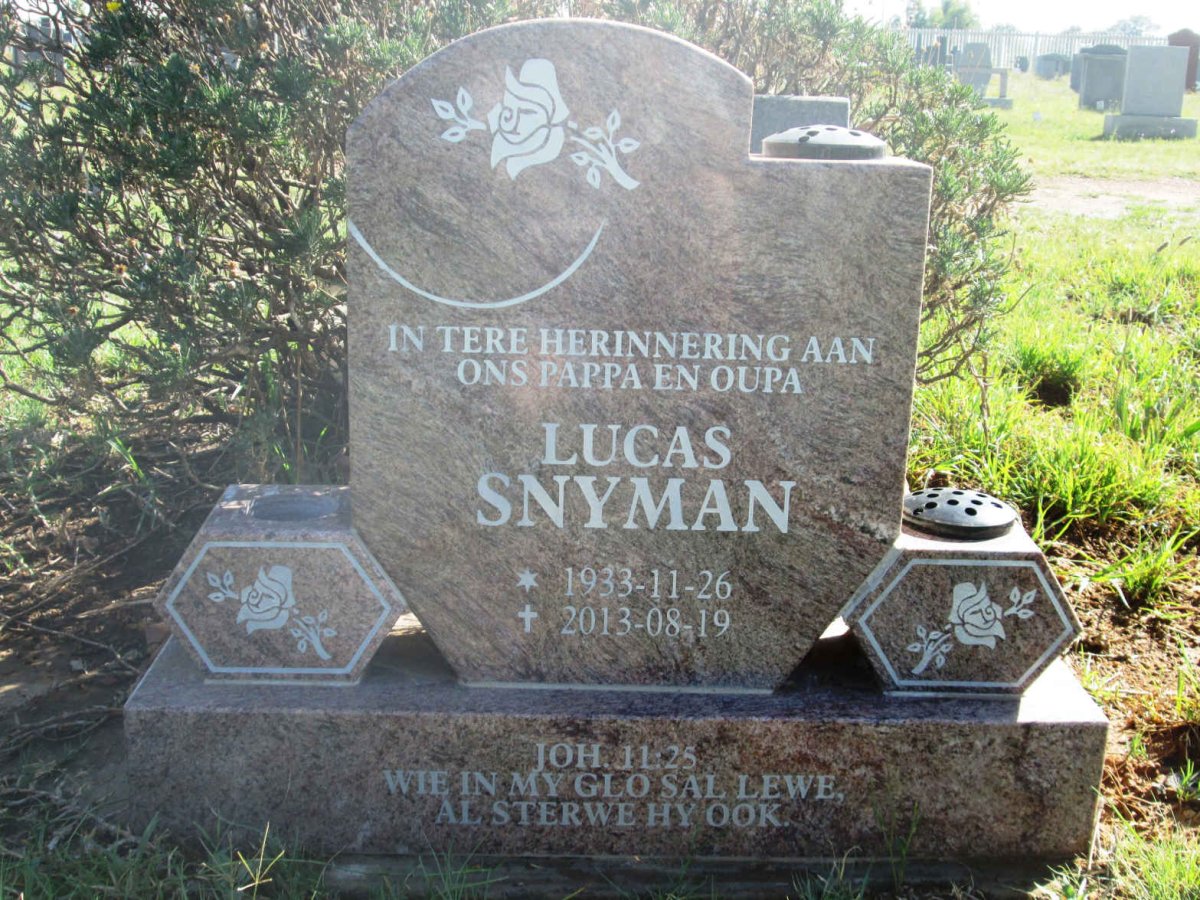 SNYMAN Lucas 1933-2013