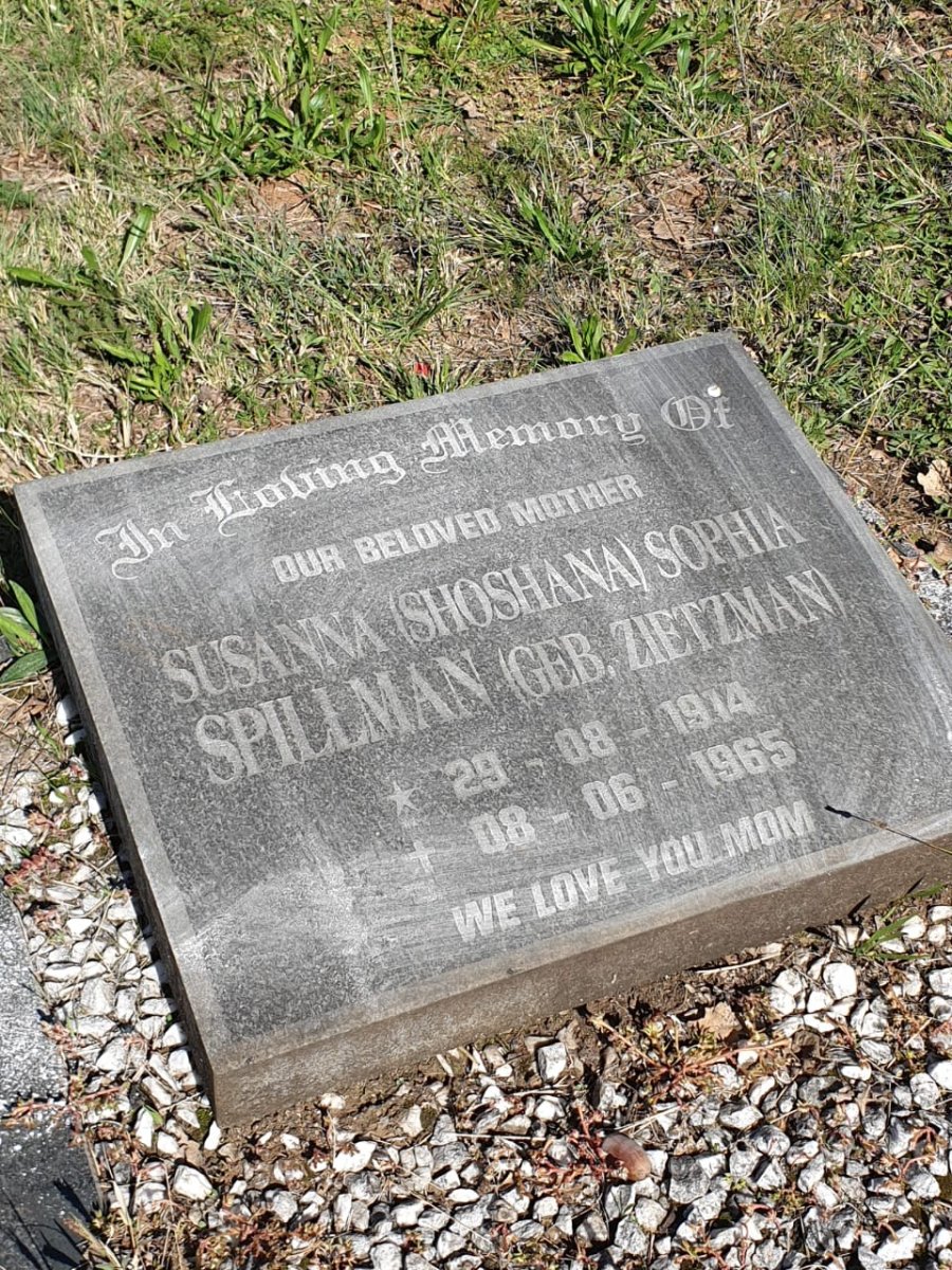 SPILLMAN Susanna Sophia nee ZIETSMAN 1914-1965