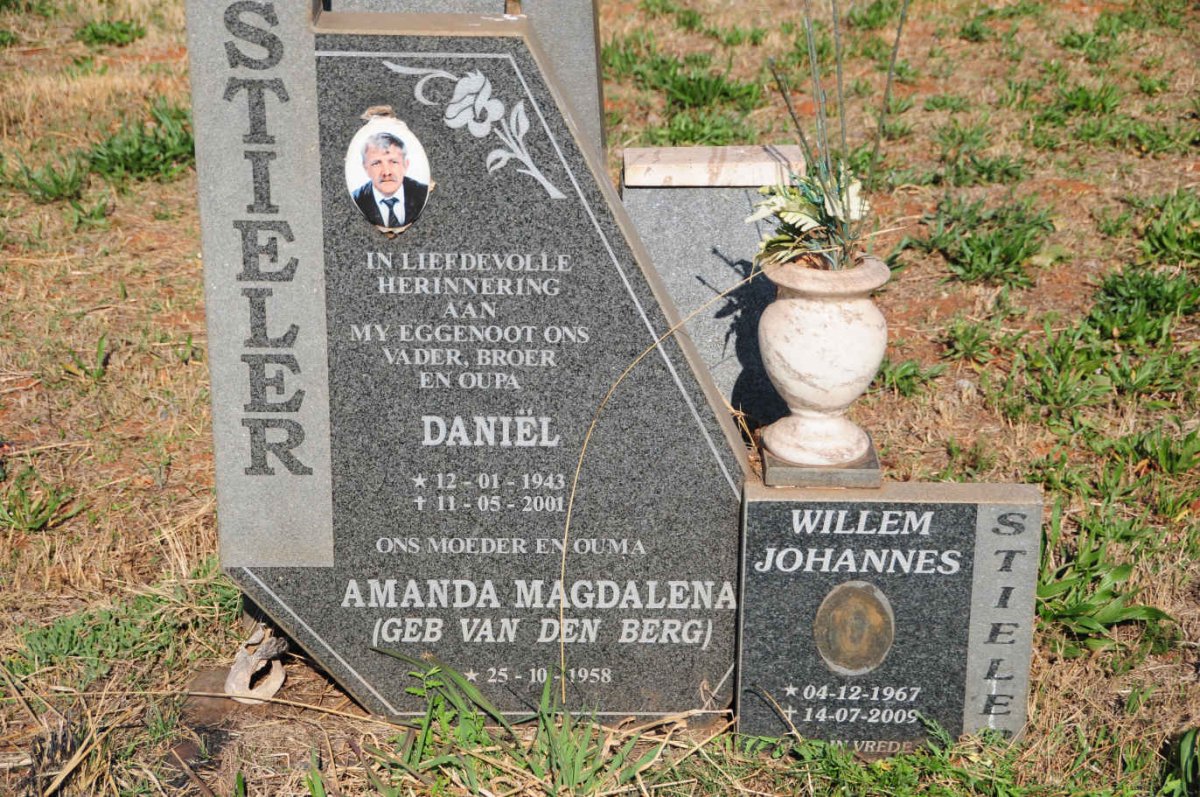 STIELER Daniel 1943-2001 & Amanda Magdalena VAN DEN BERG 1958- :: STIELER Willem Johannes 1967-2009