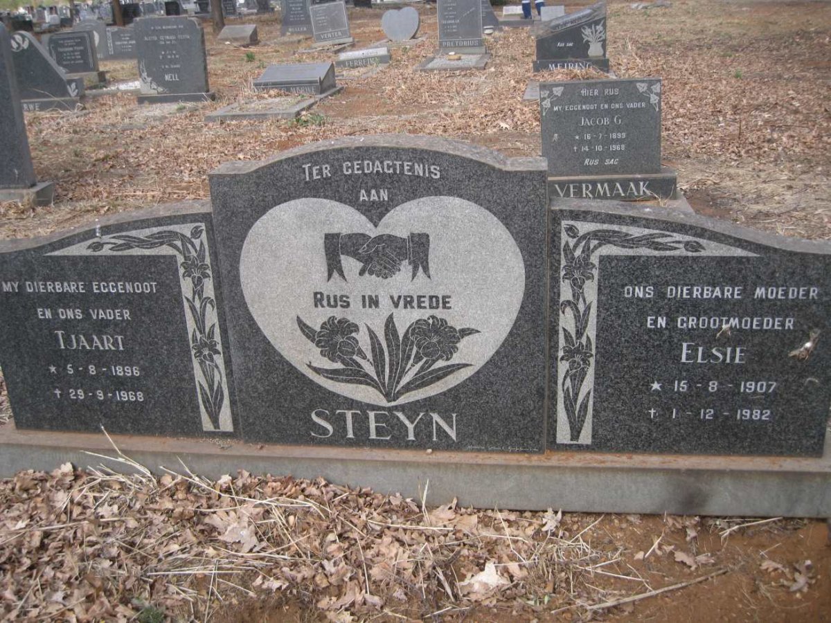 STEYN Tjaart 1896-1968 &amp; Elsie 1907-1982