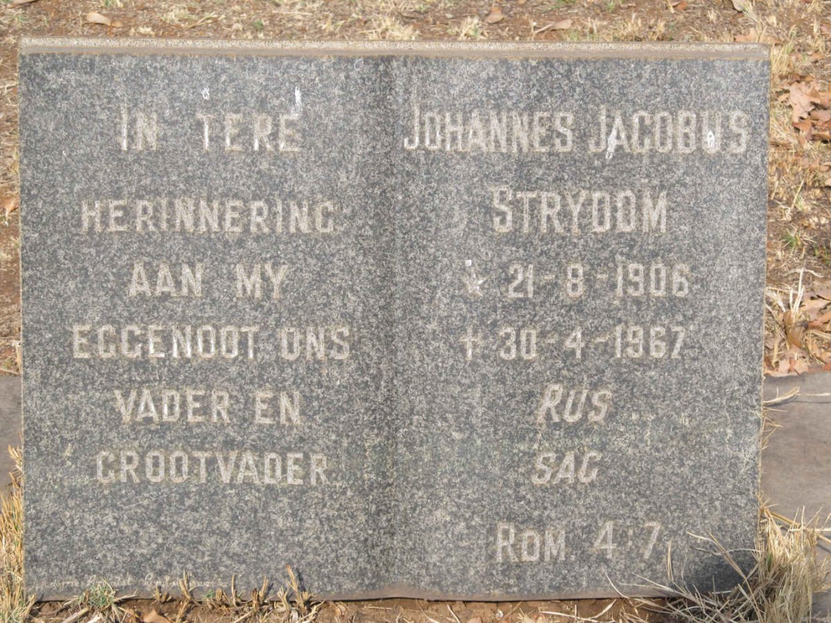 STRYDOM Johannes Jacobus 1906-1967