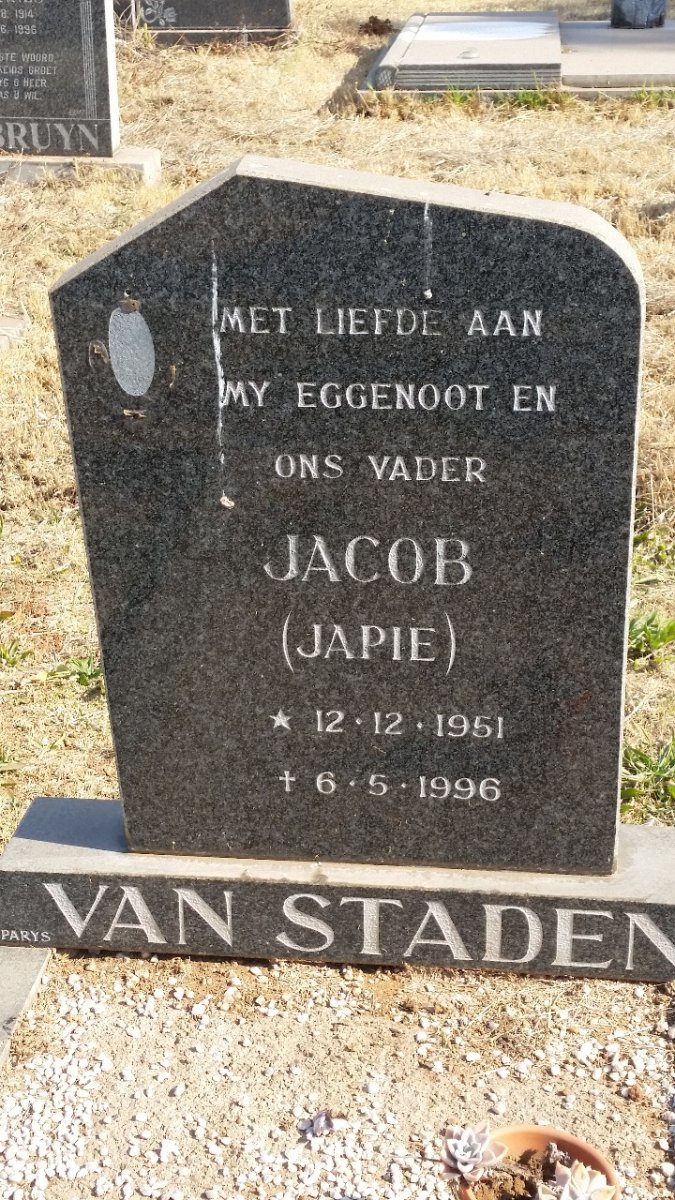 STADEN Jacob, van 1951-1996