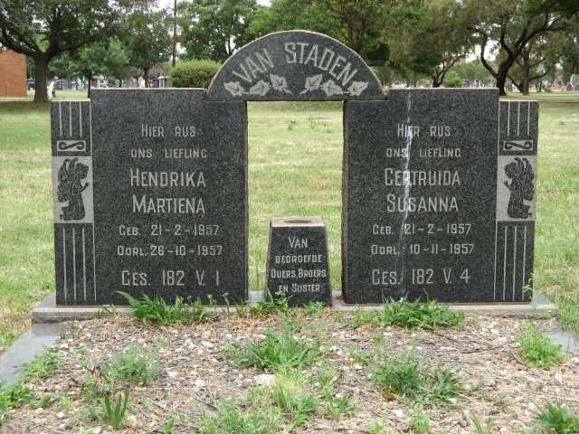 STADEN Hendrika Martiena, van 1957-1957 :: VAN STADEN Gertruida Susanna 1957-1957