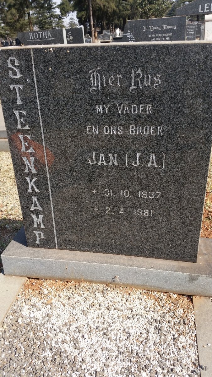 STEENKAMP J.A. 1937-1981