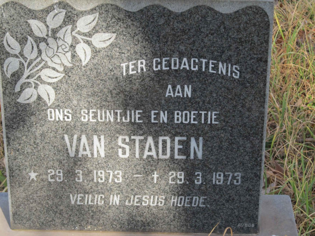 STADEN Seuntjie, van 1973-1973