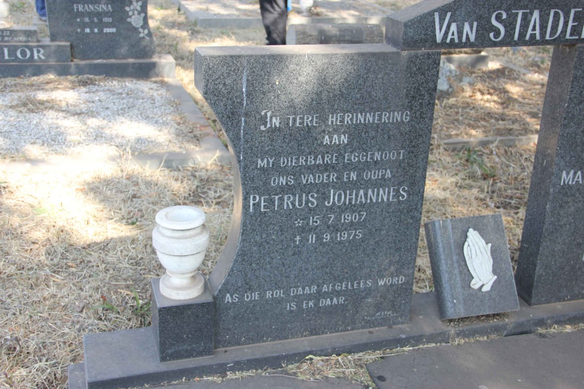 STADEN Petrus Johannes, van 1907-1975 &amp; Maria Gertruida 1907-1978