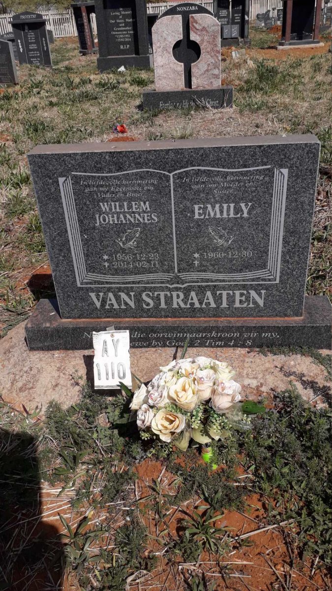 STRAATEN Willem Johannes, van 1956-2014 & Emily 1960- 