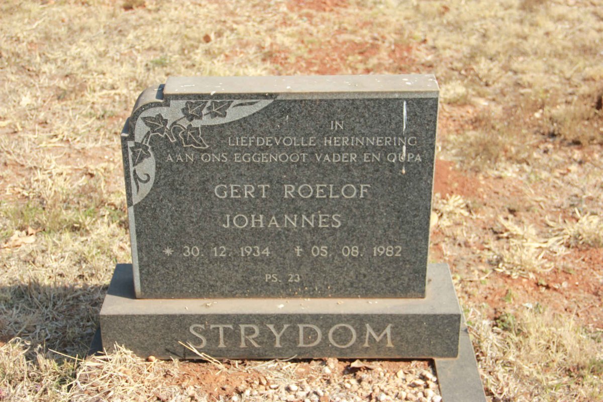 STRYDOM Gert Roelof Johannes 1934-1982