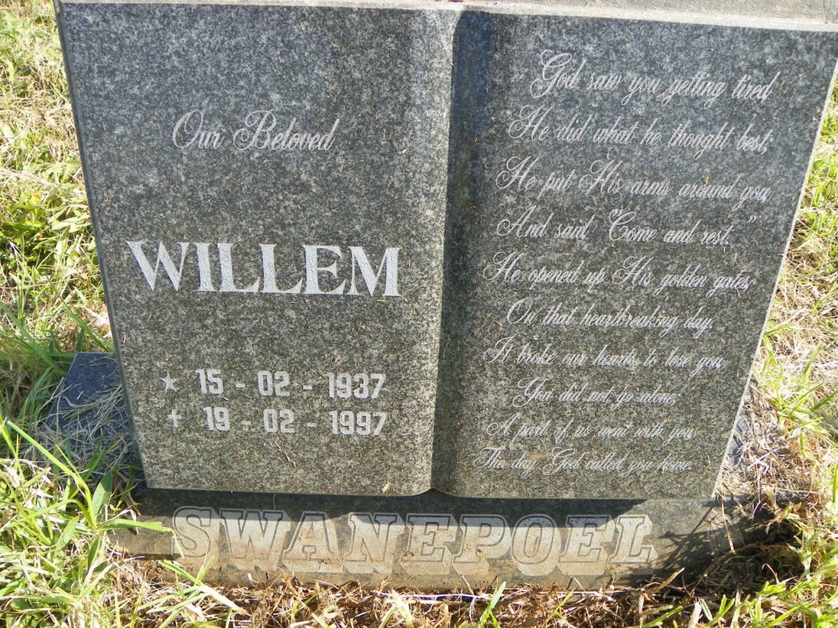 SWANEPOEL Willem 1937-1997