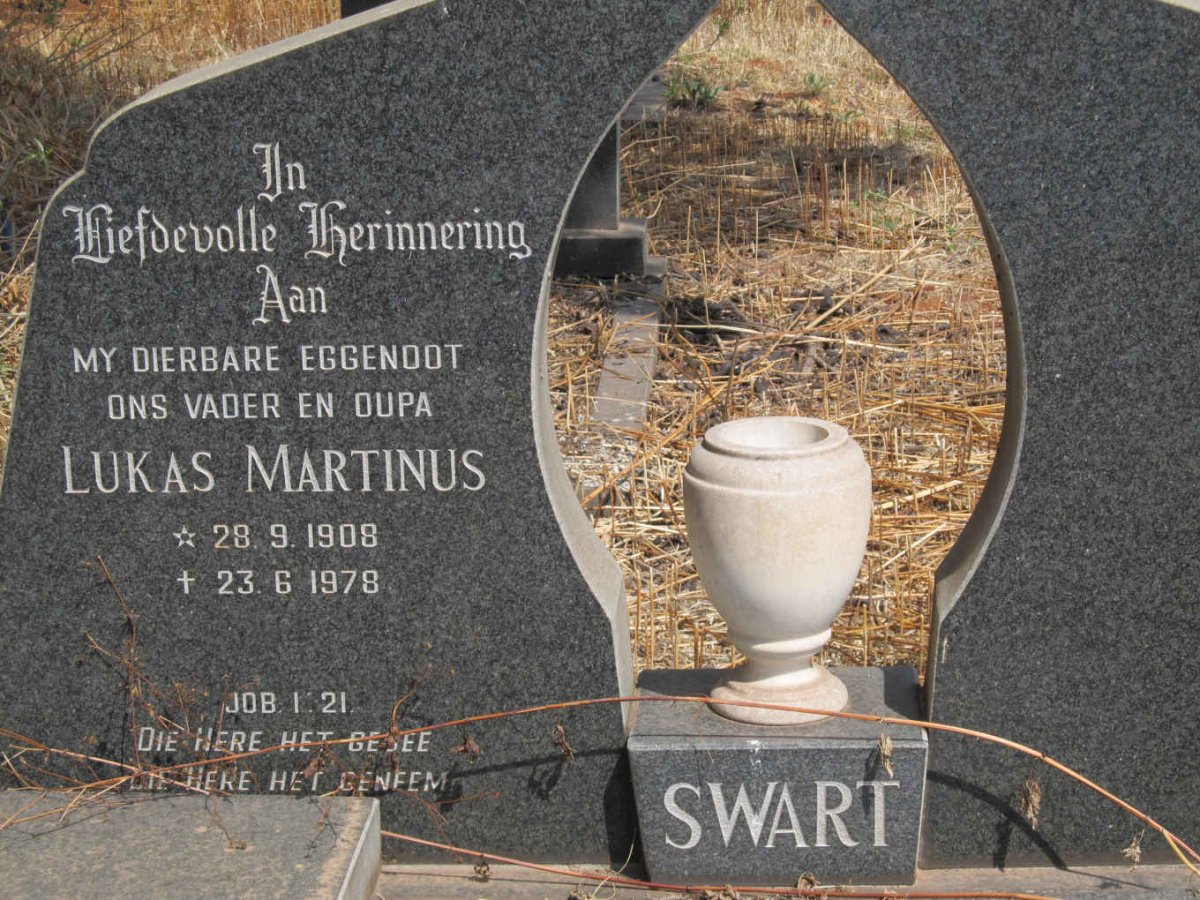 SWART Lukas Martinus 1908-1978