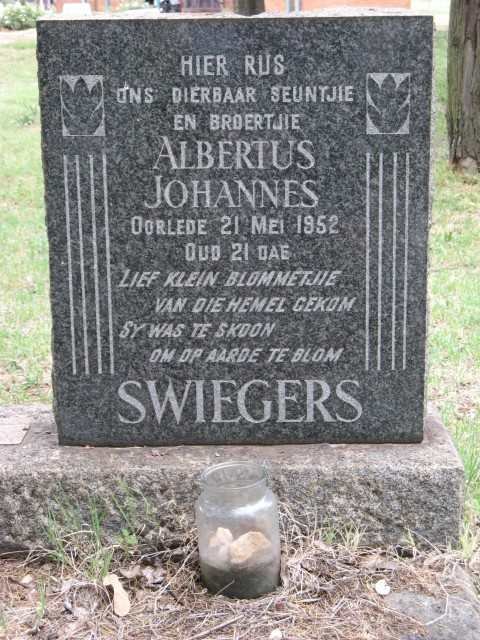 SWIEGERS Albertus Johannes 1952-1952