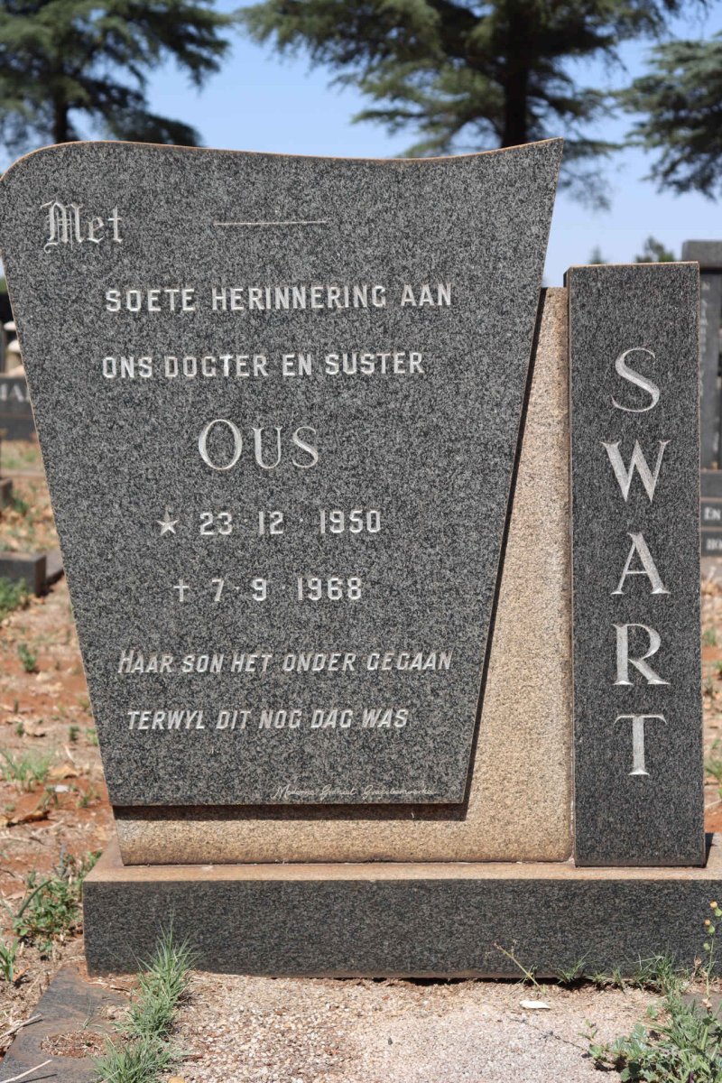 SWART Ous 1950-1968