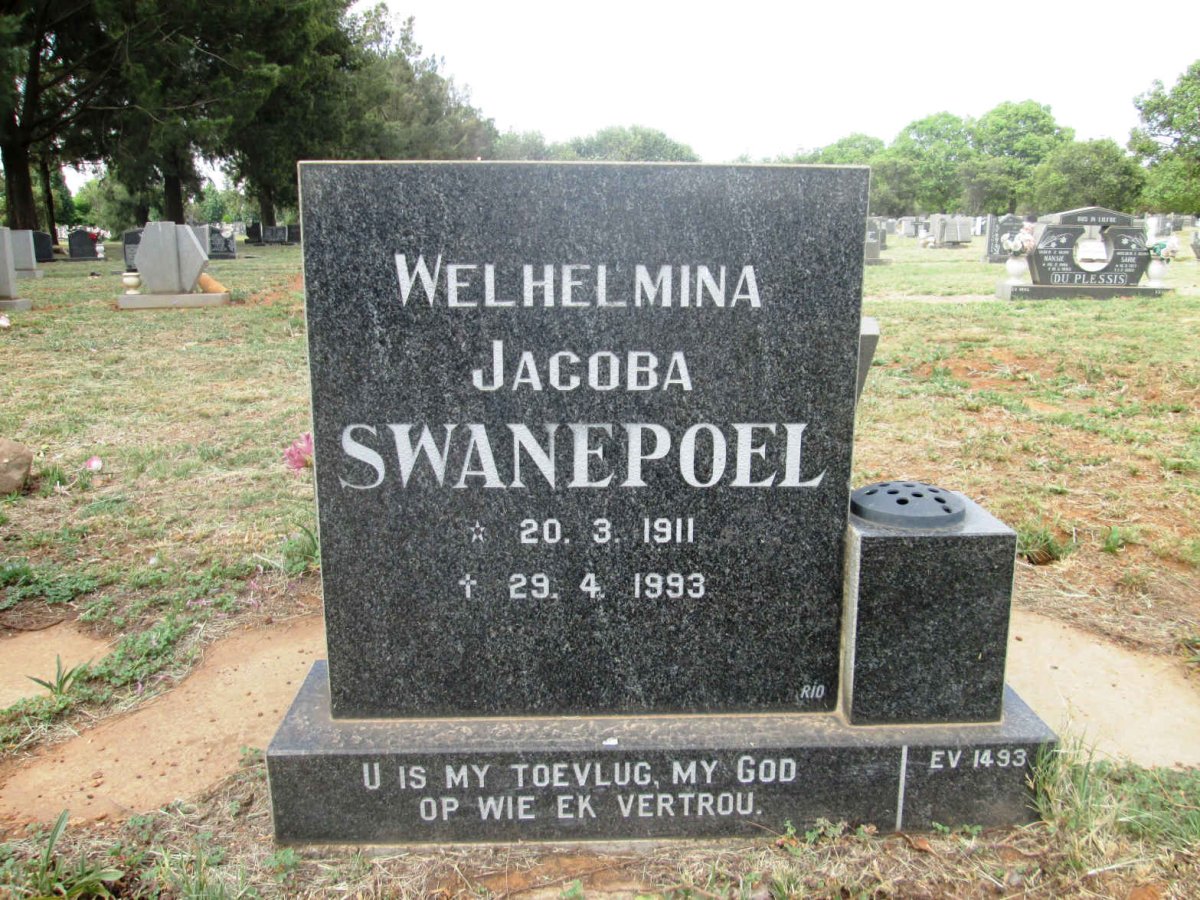 SWANEPOEL Welhelmina Jacoba 1911-1993