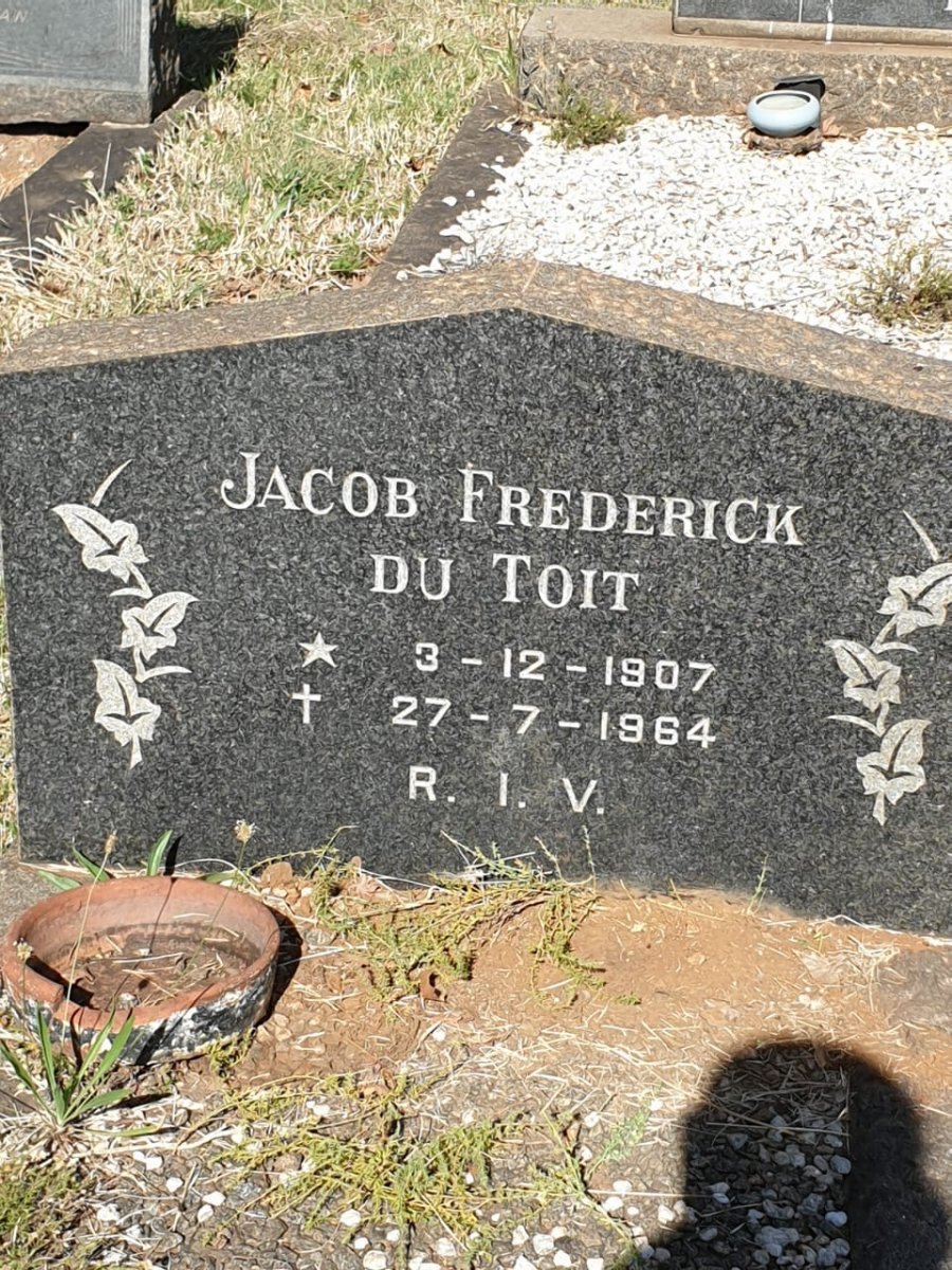 TOIT Jacob Frederick, du 1907-1964