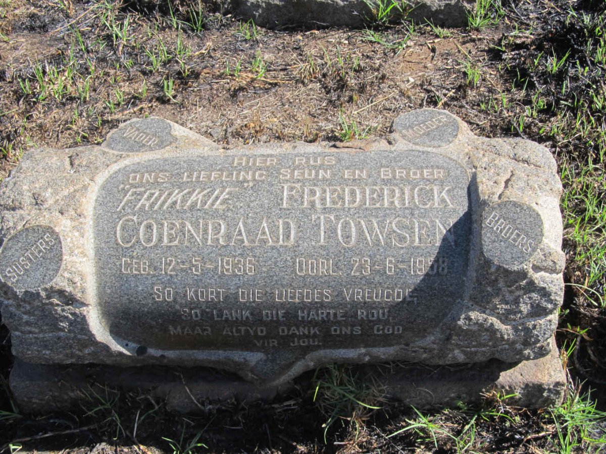 TOWSEN Frederick Coenraad 1936-1958