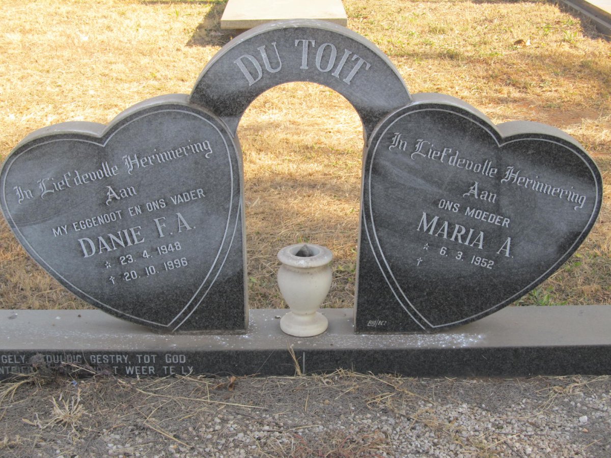 TOIT Danie F.A., du 1948-1996 &amp; Maria A. 1952-