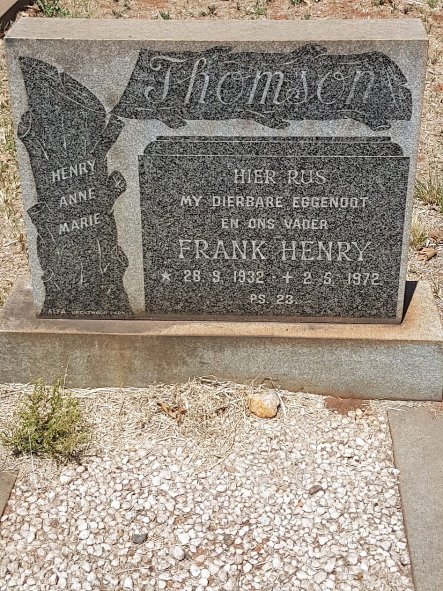 THOMSON Frank Henry 1932-1972