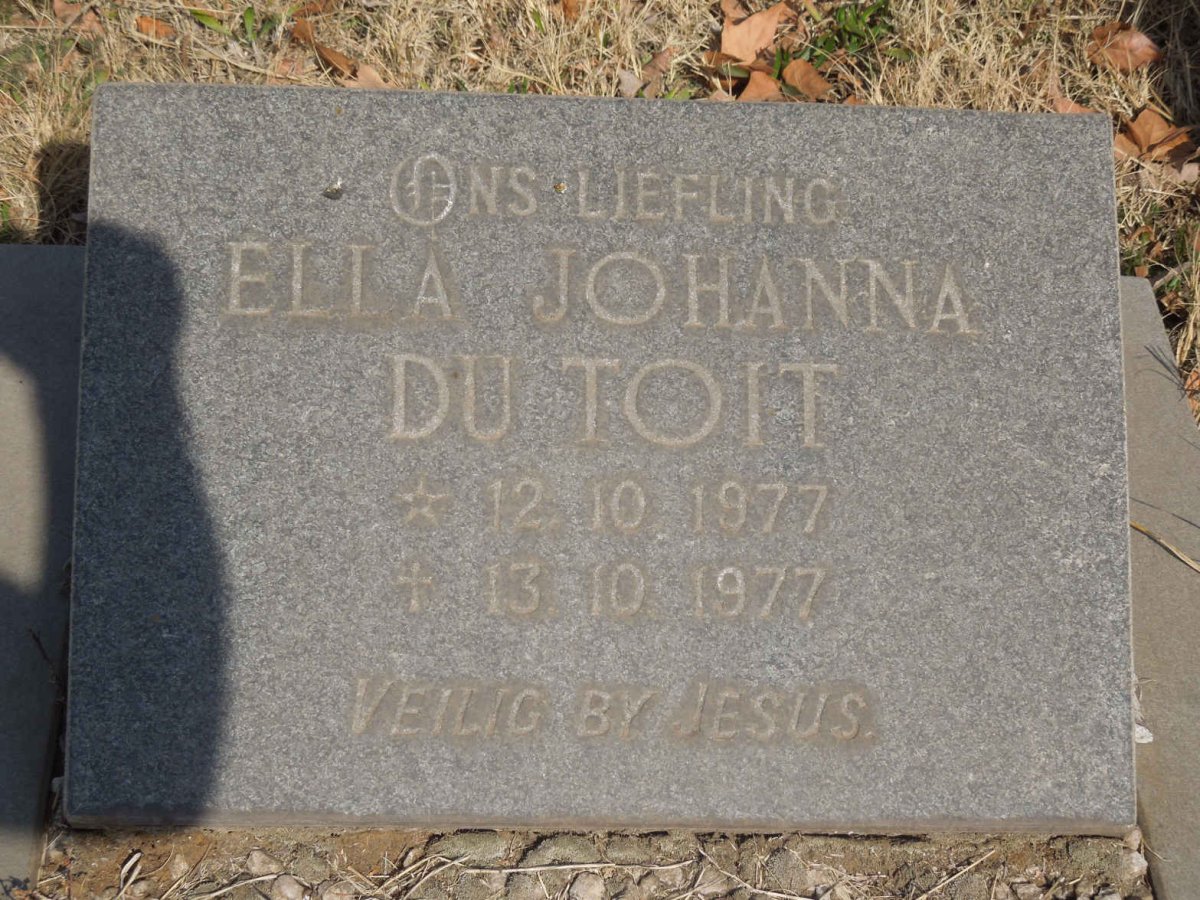 TOIT Ella Johanna, du 1977-1977