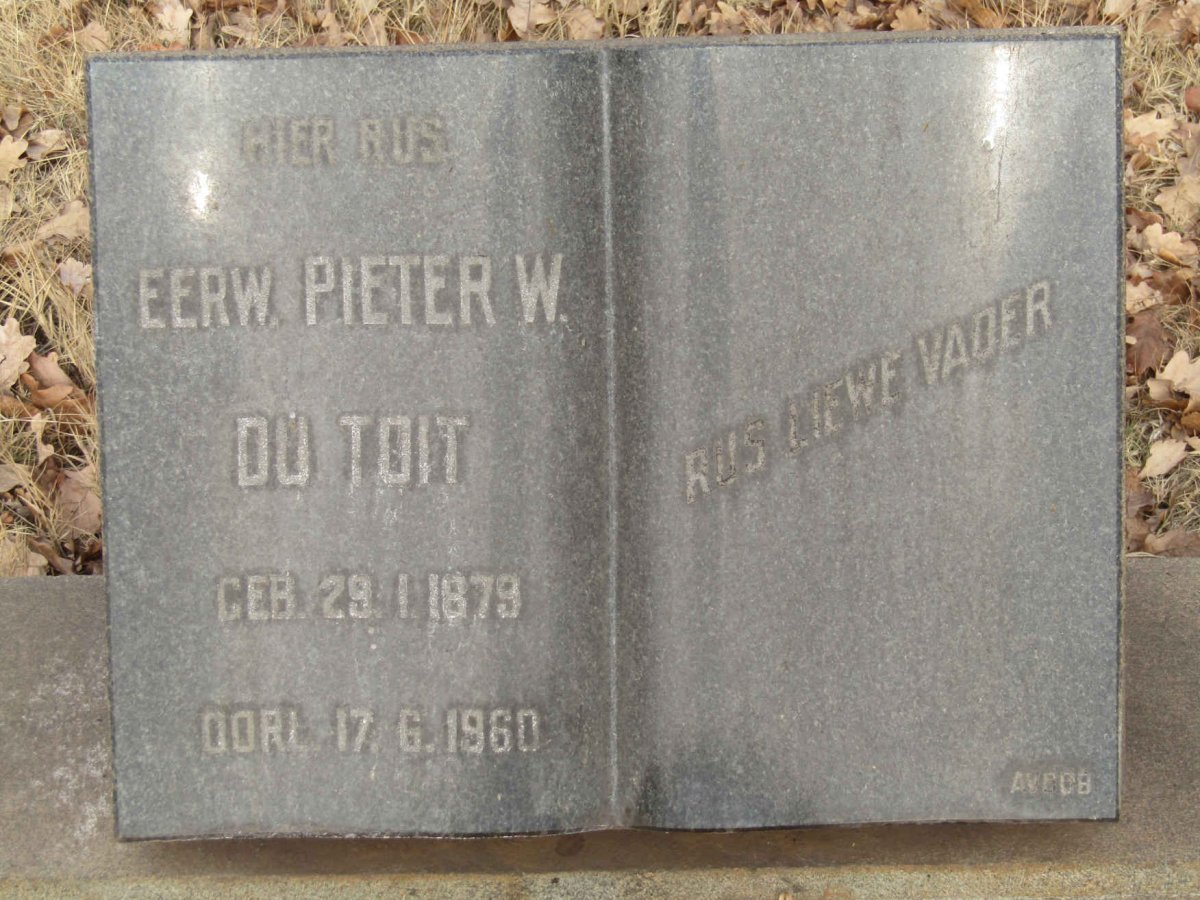 TOIT Pieter W., du 1879-1960