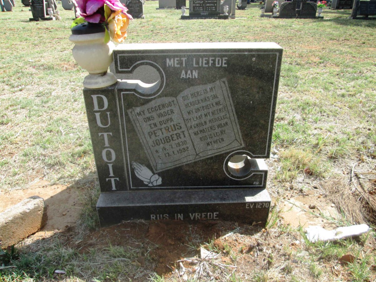 TOIT Petrus Joubert, du 1930-1992