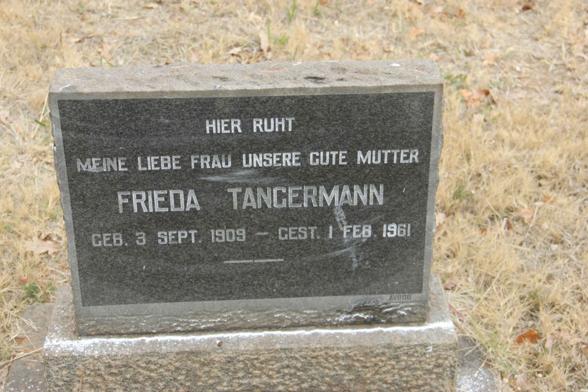 TANGERMANN Frieda 1909-1961
