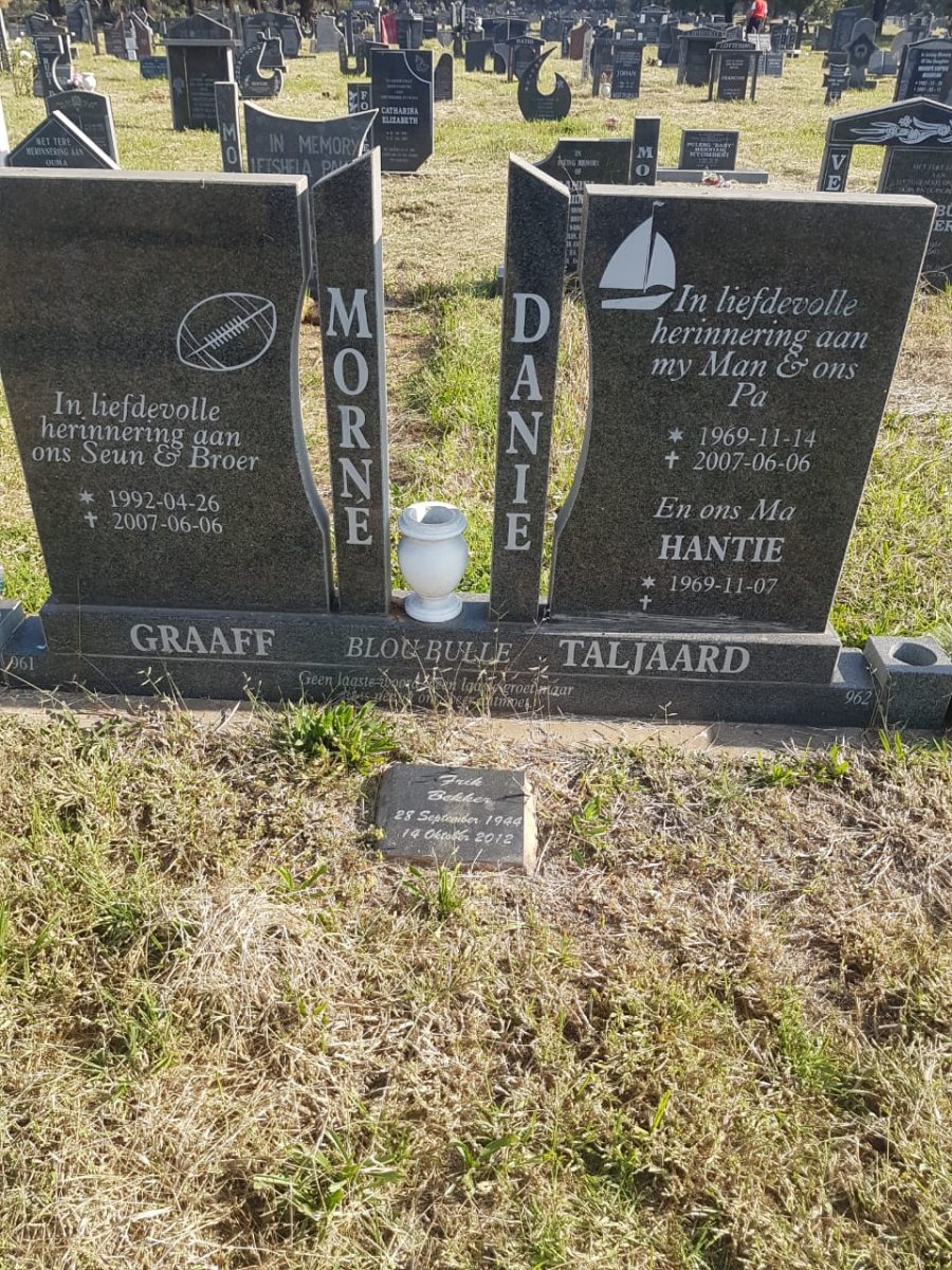 TALJAARD Danie 1969-2007 &amp; Hantie 1969-