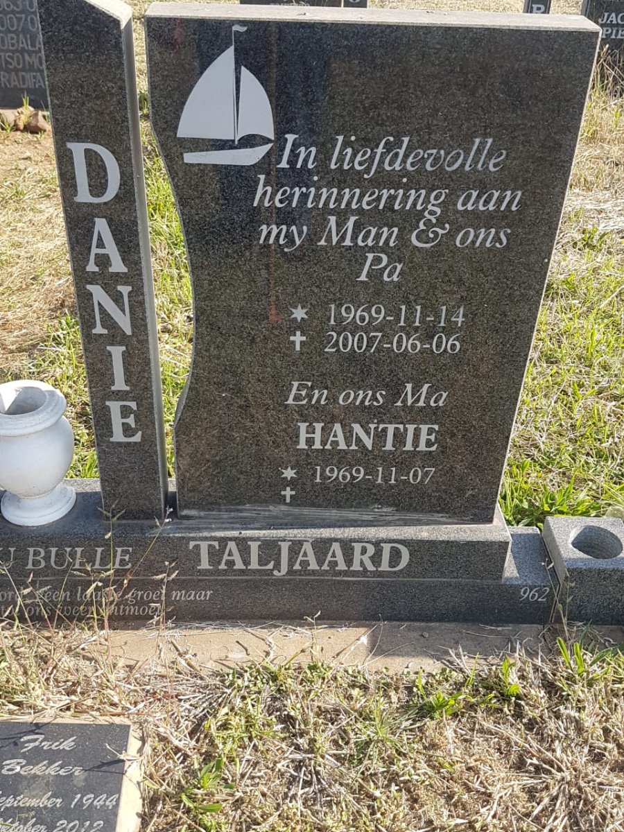 TALJAARD Danie 1969-2007 &amp; Hantie 1969- :: BEKKER Frik 1944-2012