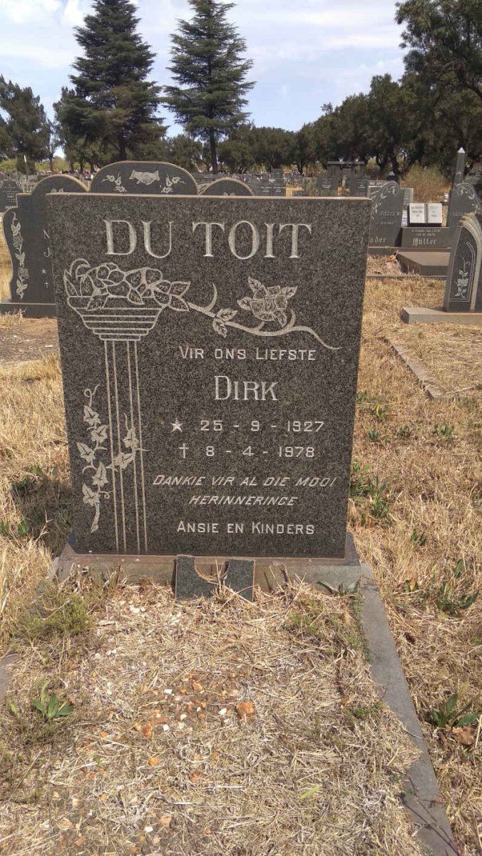 TOIT Dirk, du 1927-1978