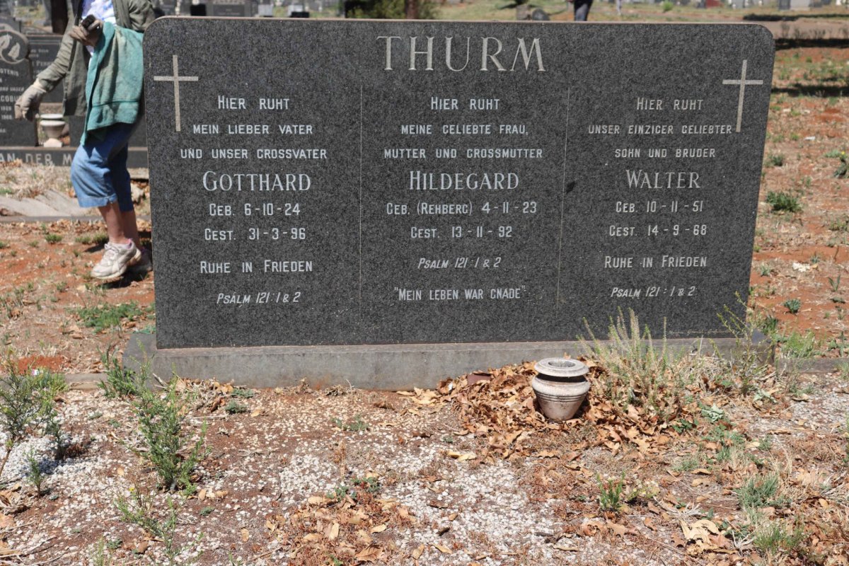THURM Gotthard 1924-1996 & Hildegard REHBERG 1923-1992 :: THURM Walter 1951-1968