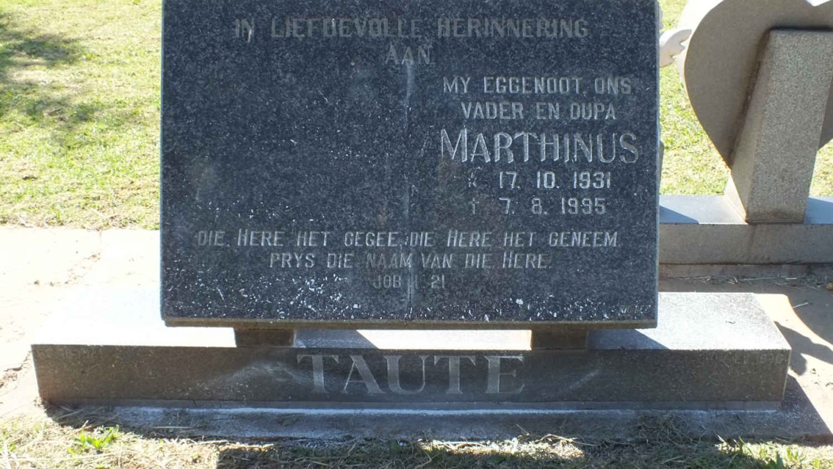 TAUTE Marthinus 1931-1995