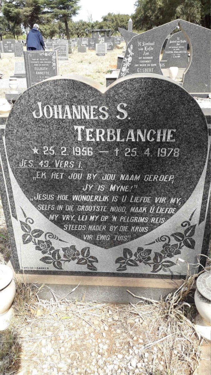 TERBLANCHE Johannes S. 1956-1978