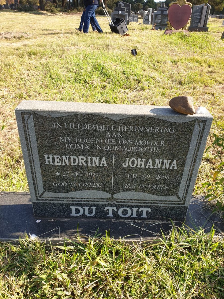 TOIT Hendrina Johanna, du 1927-2006