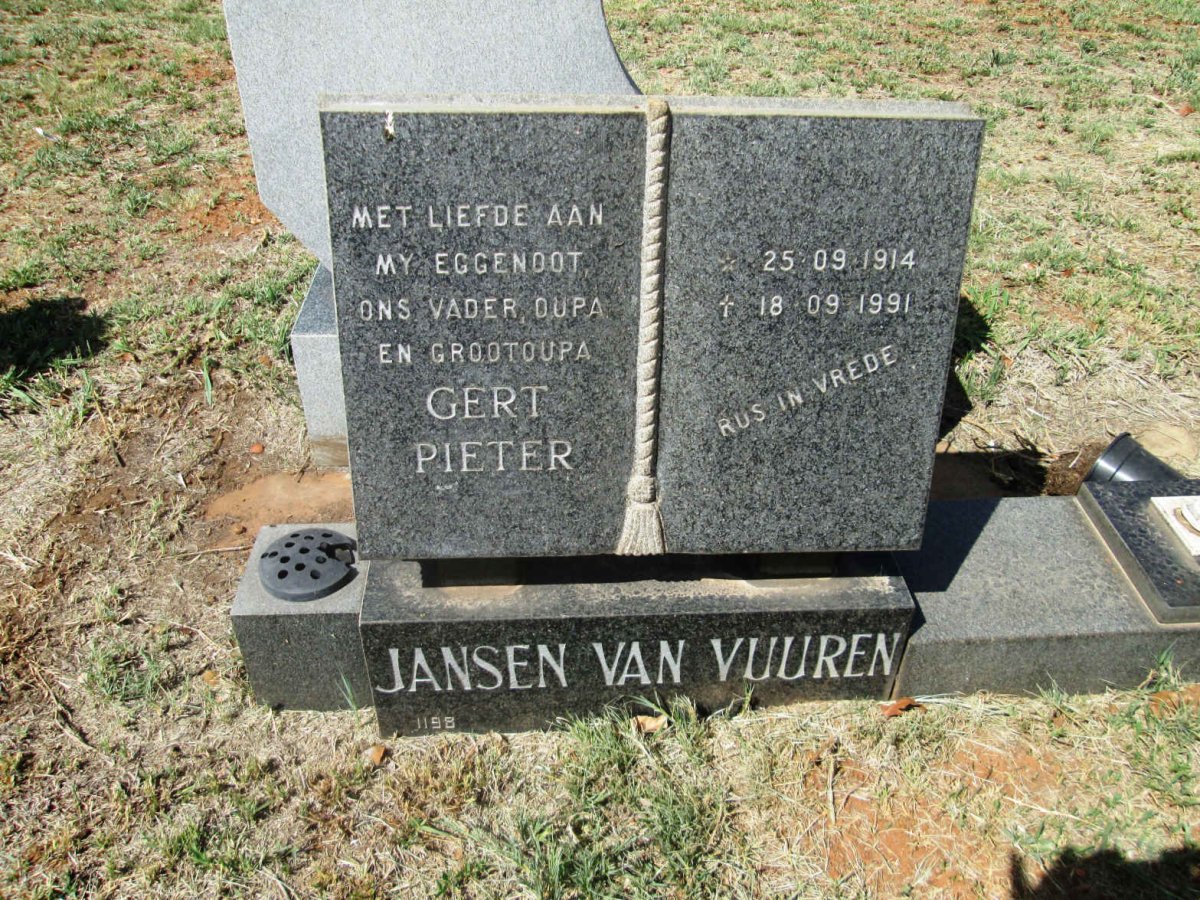 VUUREN Gert Pieter, Jansen van 1914-1991 & Hannie 1923-2014 _1