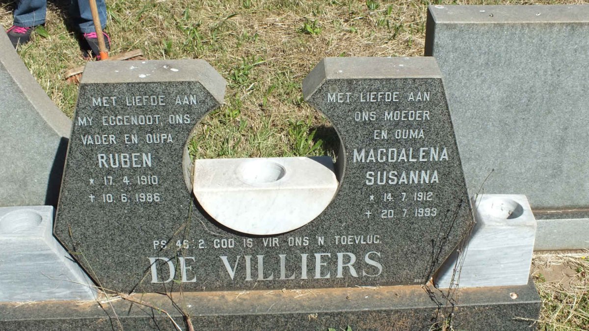 VILLIERS Ruben, de 1910-1986 &amp; Magdalena Susanna 1912-1993