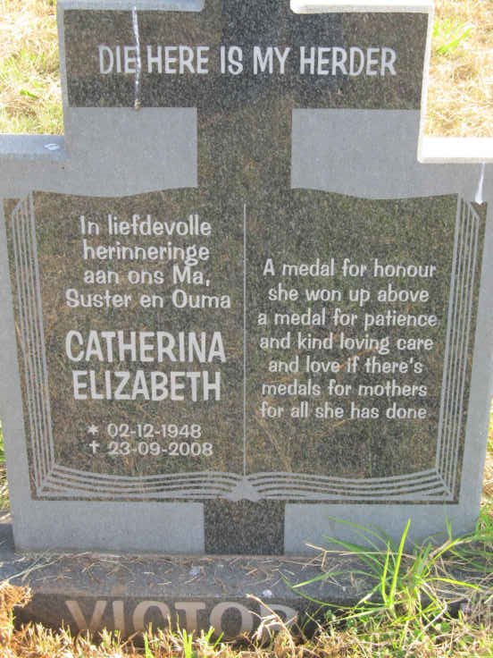 VICTOR Catherina Elizabeth 1948-2008