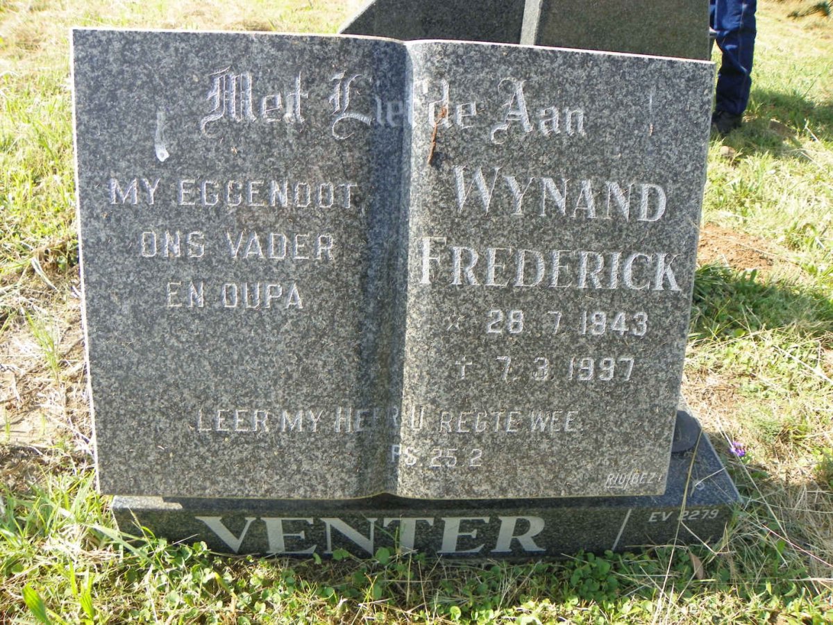 VENTER Wynand Frederick 1943-1997