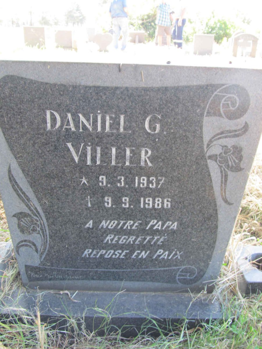 VILLER Daniel G. 1937-1986