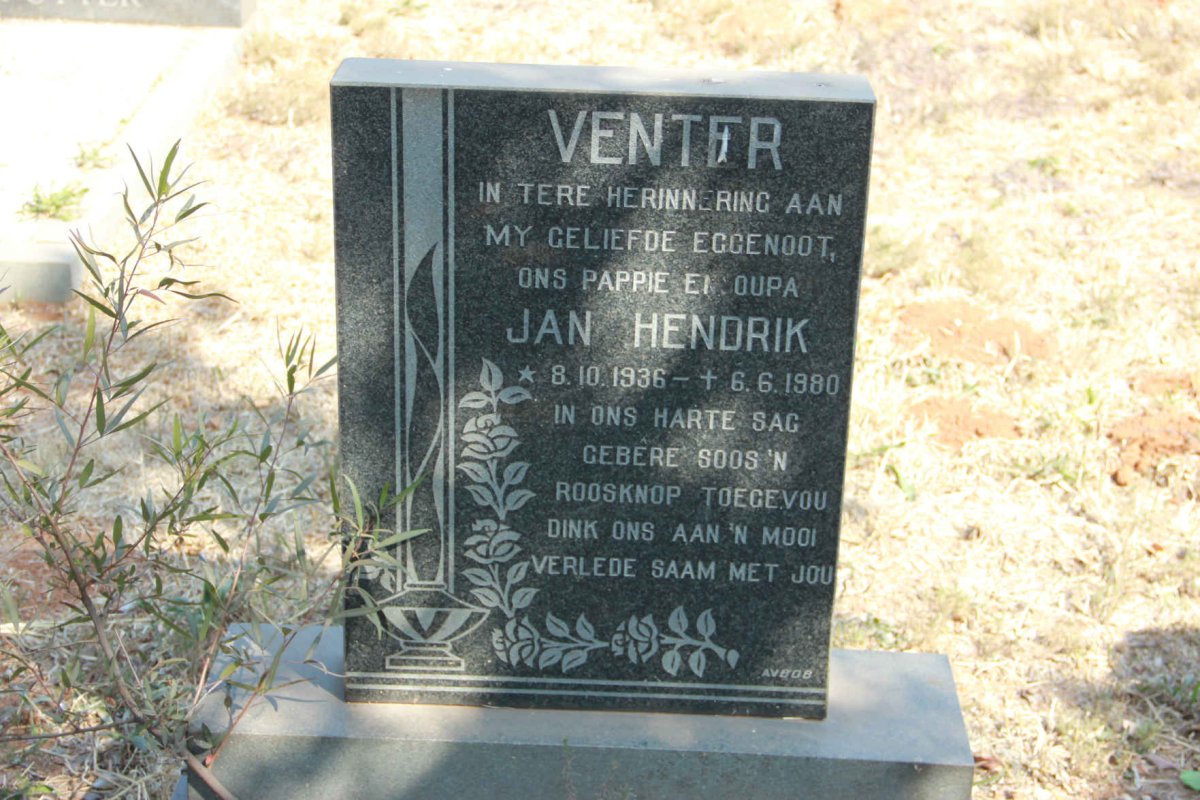 VENTER Jan Hendrik 1936-1980