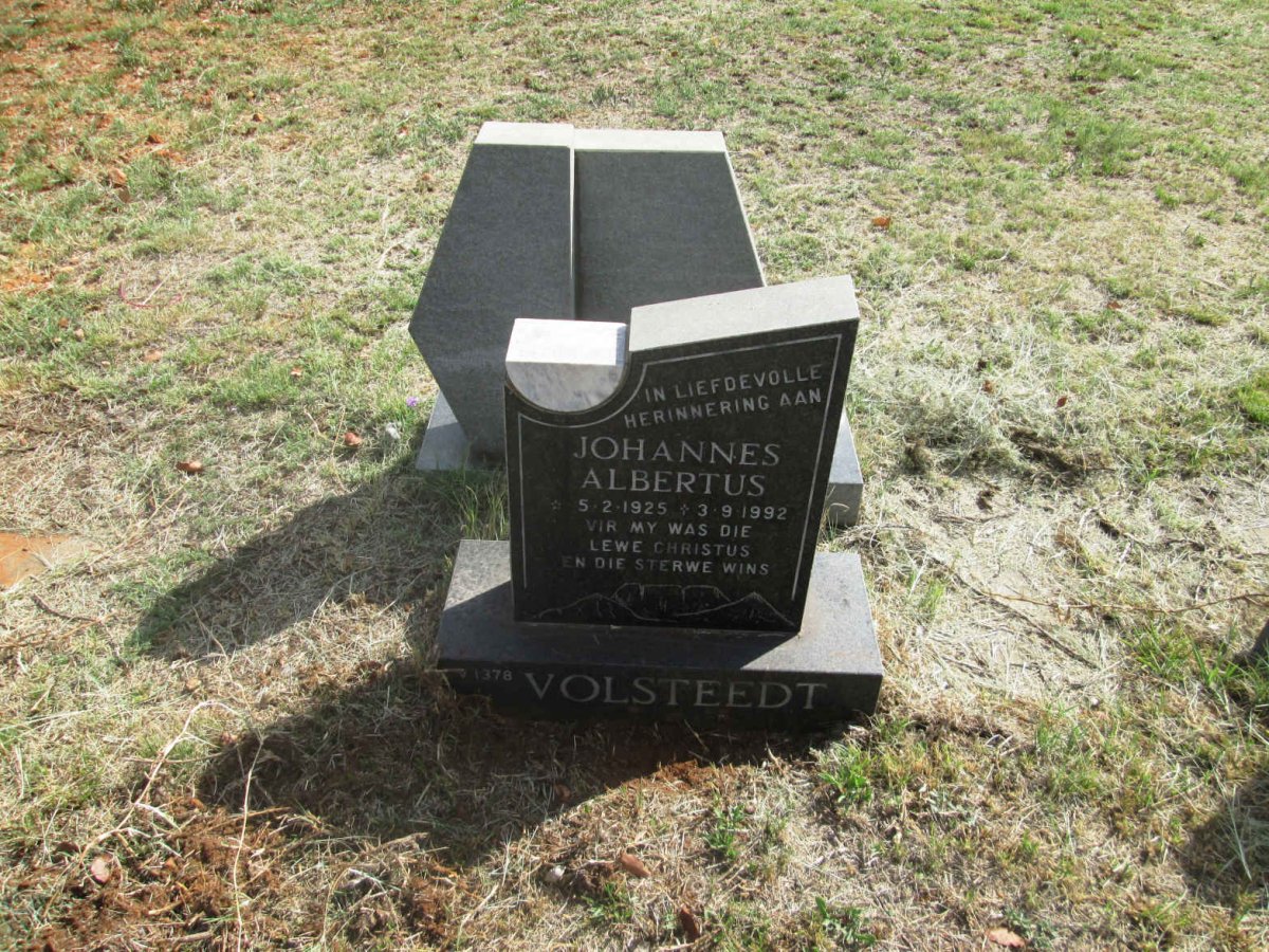VOLSTEEDT Johannes Albertus 1925-1992