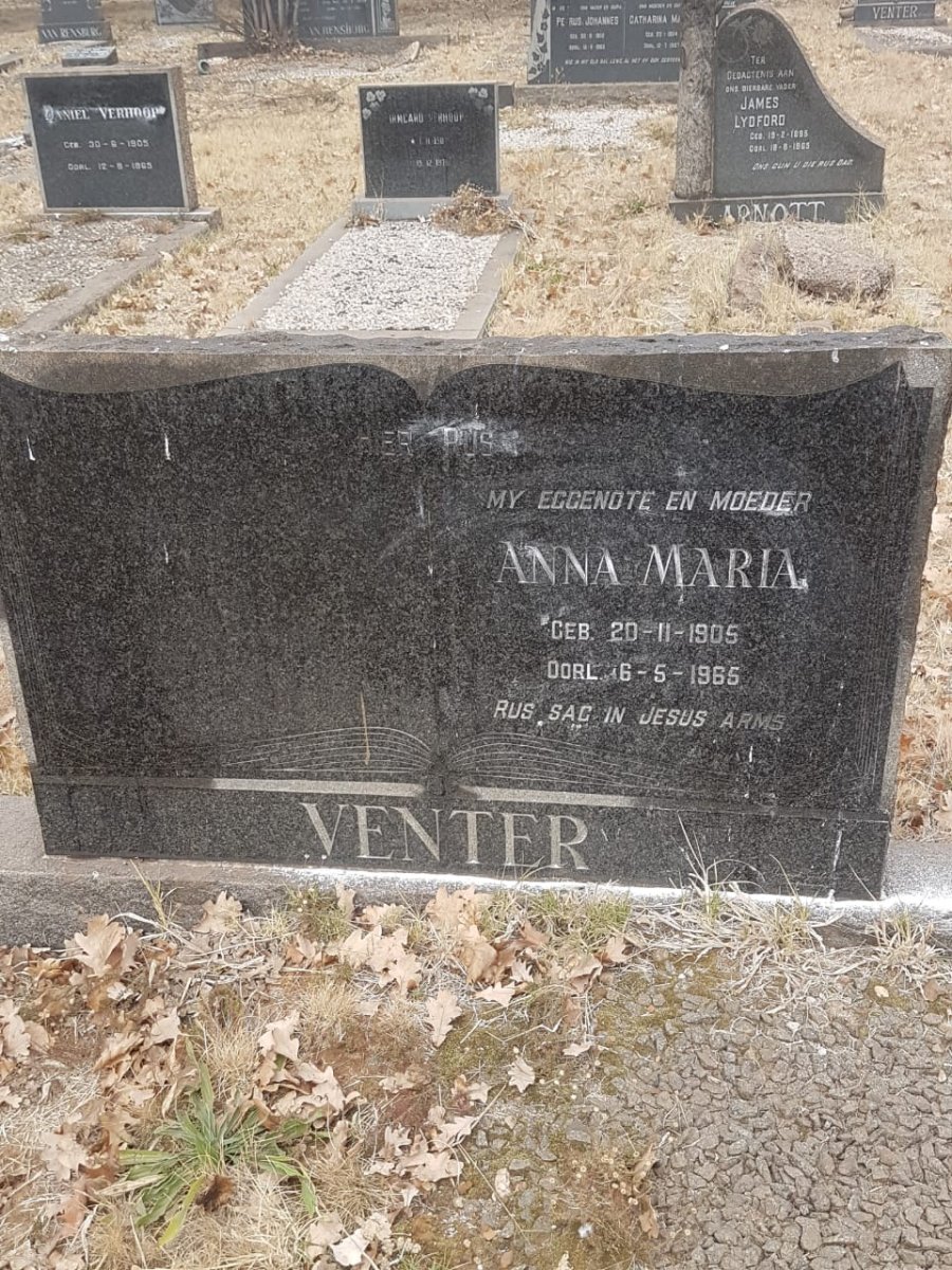 VENTER Anna Maria 1905-1965