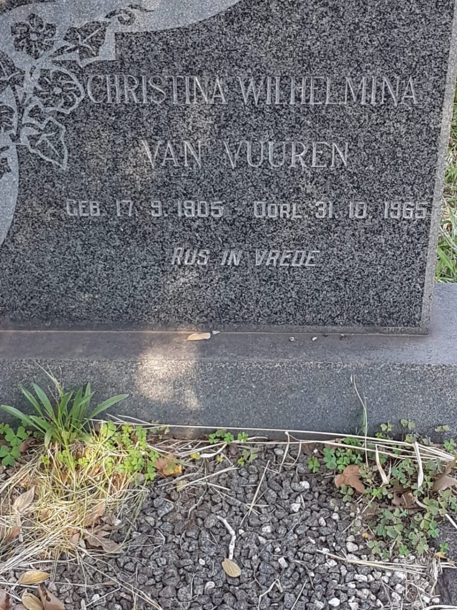 VUUREN Christina Wilhelmina, van 1905-1965