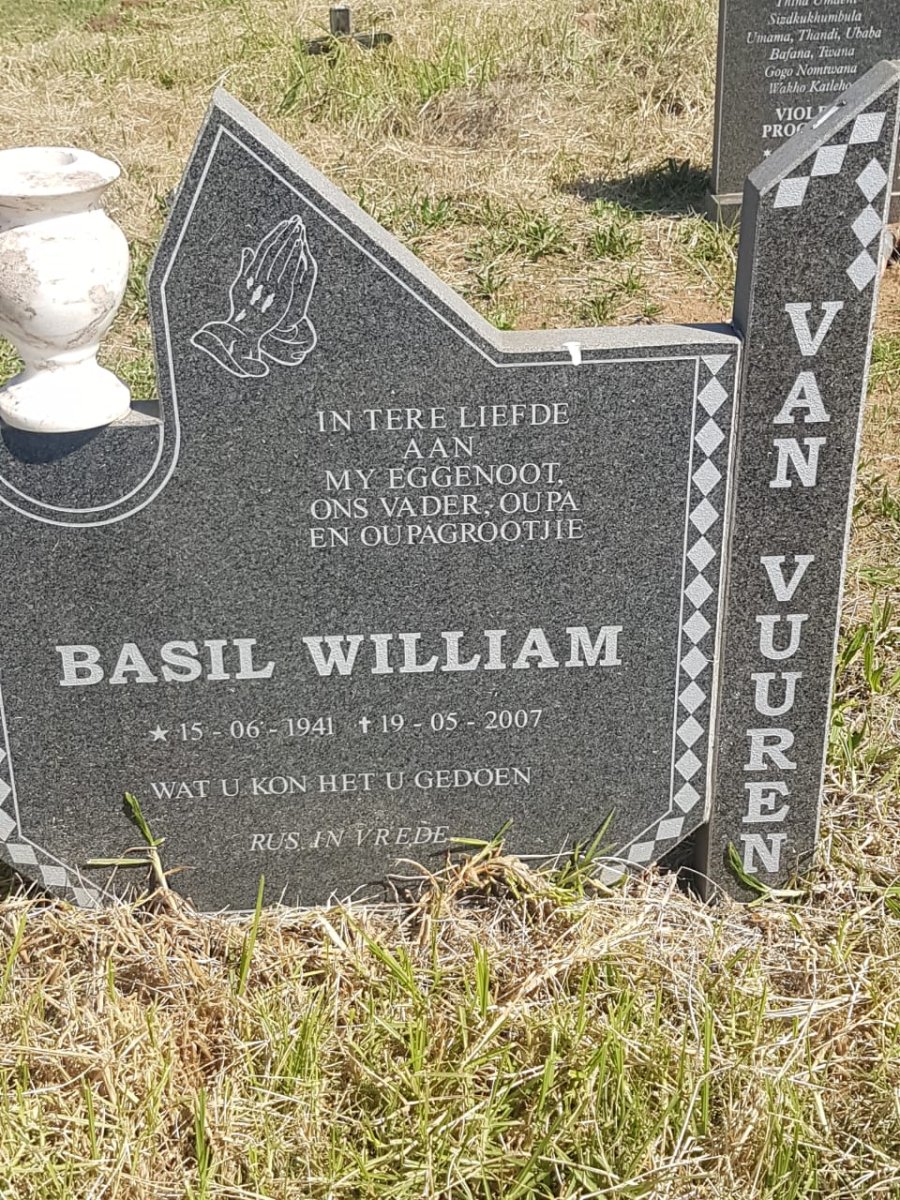 VUUREN Basil William, van 1941-2007