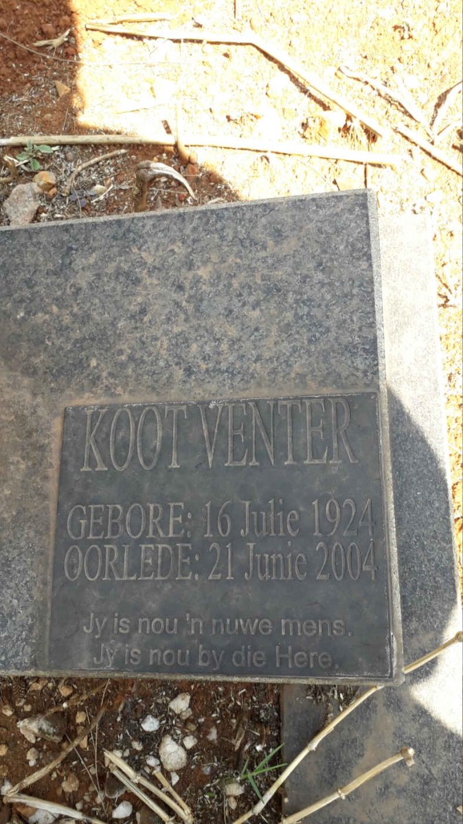VENTER Koot 1924-2004 :: VENTER Susanna Johanna 1965-1984