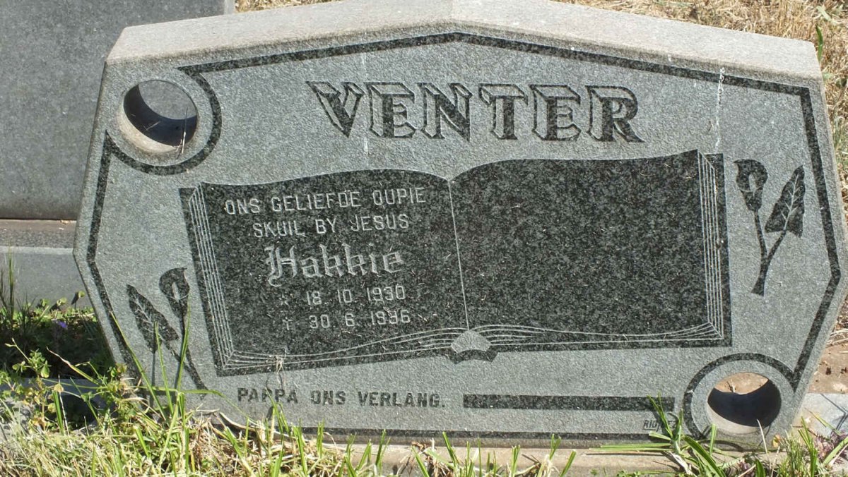 VENTER Hakkie 1930-1996